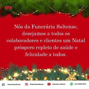 Read more about the article Empresa Funerária Saltense deseja a todos um Feliz Natal