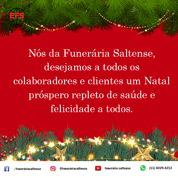 Leia mais sobre o artigo Empresa Funerária Saltense deseja a todos um Feliz Natal