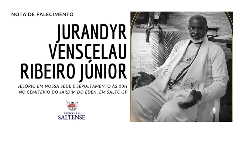 Nota de Falecimento de Jurandyr Venceslau Ribeiro Júnior