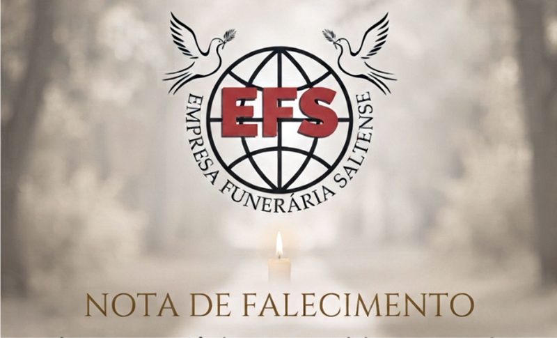 Nota de falecimento de dona Olga de Almeida da Silva Mendes, de 92 anos
